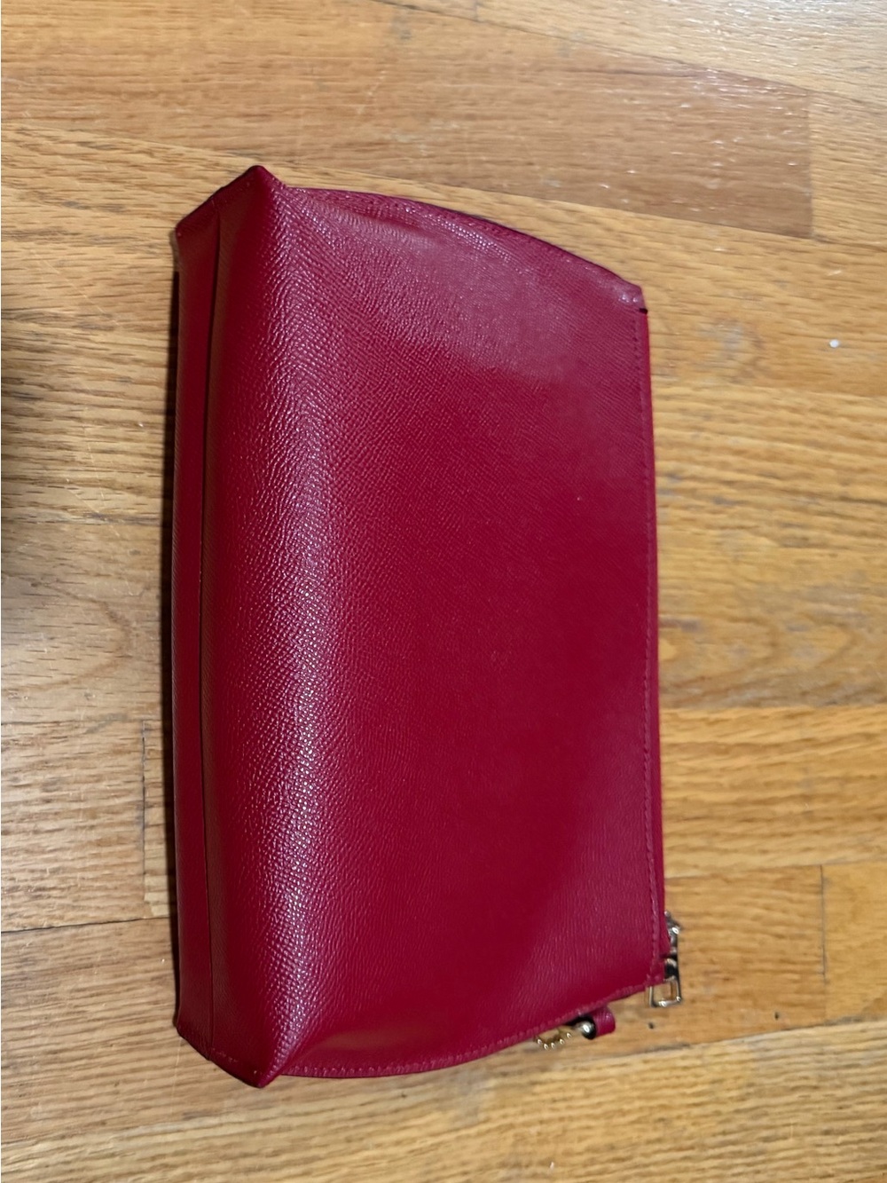 Coach Red Rowan Pouch Leather Zip-Front Wallet Clutch - Picture 2 of 8